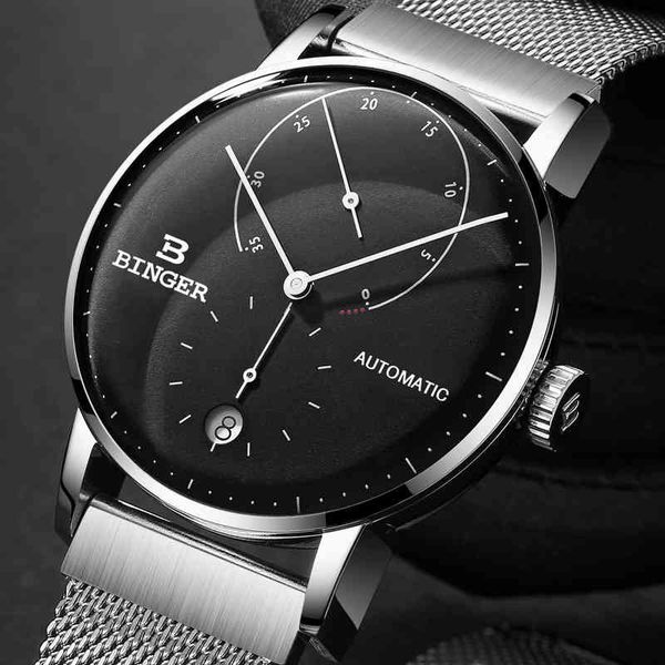 watches 42mm men's switzerland binger casual fire automatic mechanical men's japan's movement relogio masculino b-1187g-3, Slivery;brown
watches 42mm men's switzerland binger casual fire automatic mechanical men's japan's movement relogio masculino b-1187g-3, Slivery;brown