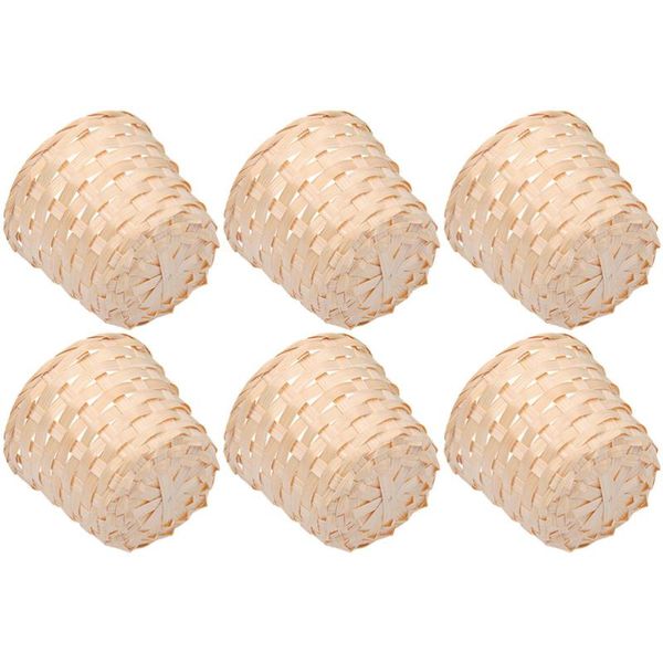 6pcs flower basket decorative household bamboo sundries storage baskets 
6pcs flower basket decorative household bamboo sundries storage baskets