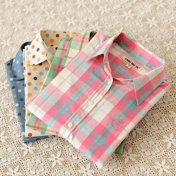 kumeiya autumn plaid shirts female college style women's blouses long sleeve 100% cotton blouses shirts ladies office 210410, White
kumeiya autumn plaid shirts female college style women's blouses long sleeve 100% cotton blouses shirts ladies office 210410, White