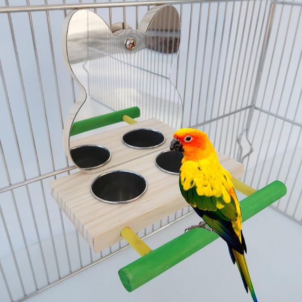 other bird supplies parrot mirror toy with stainless steel feeding cups wooden frames cage
other bird supplies parrot mirror toy with stainless steel feeding cups wooden frames cage