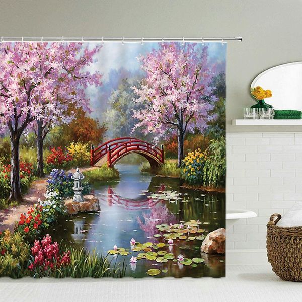 waterproof shower curtain for bathroom idyllic scenery printing bathtub curtains washable painting with hooks
waterproof shower curtain for bathroom idyllic scenery printing bathtub curtains washable painting with hooks