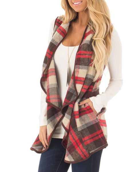 women's vests lovelyduo 2021 womens vest sweaters cardigans lapel open front sleeveless plaid cardigan sweater coat with pockets, Black;white
women's vests lovelyduo 2021 womens vest sweaters cardigans lapel open front sleeveless plaid cardigan sweater coat with pockets, Black;white