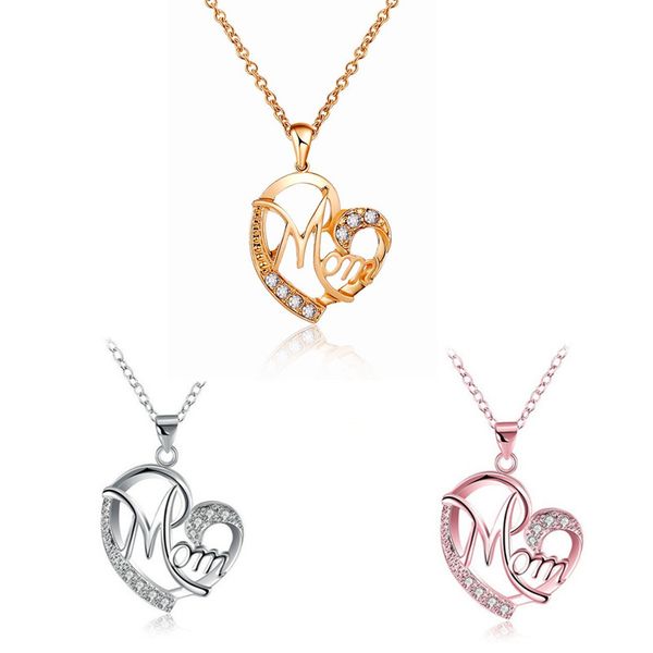fashion letter mom heart shape inlaid crystal pendant necklace mother's day gift jewelry wholesale lots bulk, Silver
fashion letter mom heart shape inlaid crystal pendant necklace mother's day gift jewelry wholesale lots bulk, Silver