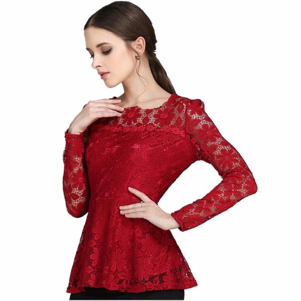 women's blouses & shirts plus size s-5xl long-sleeved women casual lace shirt korean fashion openwork flounced blouse, White
women's blouses & shirts plus size s-5xl long-sleeved women casual lace shirt korean fashion openwork flounced blouse, White