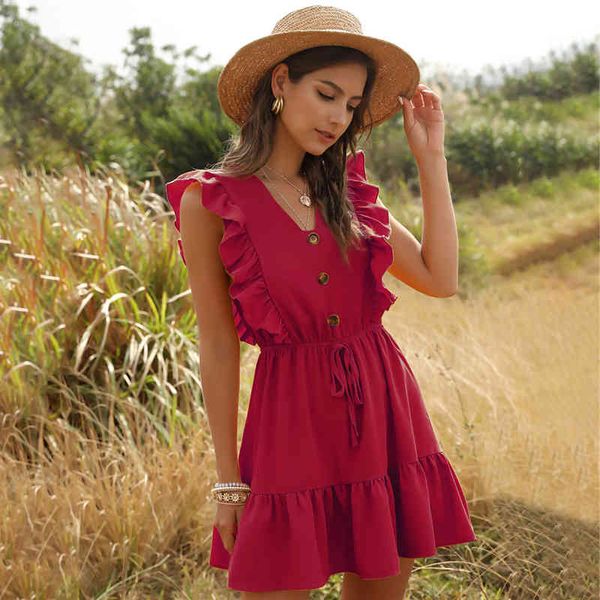 women's summer new style solid v-neck ruffled lace vintage single-breasted ladies mini dress, Black;gray
women's summer new style solid v-neck ruffled lace vintage single-breasted ladies mini dress, Black;gray