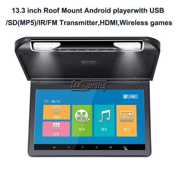car video 13.3 inch roof mount android hd player with usb/sd(mp5)/ir/fm transmitter,hdmi,wireless games
car video 13.3 inch roof mount android hd player with usb/sd(mp5)/ir/fm transmitter,hdmi,wireless games