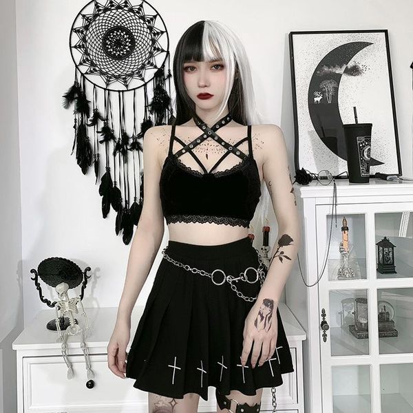 women's tanks & camis summer crop halter trim emo alternative aesthetic cross choker corset tank fashion camisole bodycon short ves, White
women's tanks & camis summer crop halter trim emo alternative aesthetic cross choker corset tank fashion camisole bodycon short ves, White