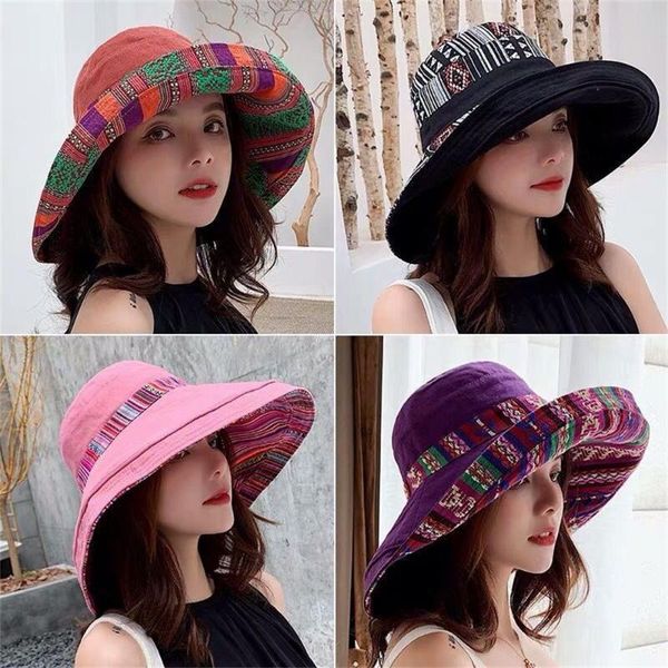 wide brim hats party outdoor sun summer beach boho bucket hat women double-sided cap fisherman, Blue;gray
wide brim hats party outdoor sun summer beach boho bucket hat women double-sided cap fisherman, Blue;gray