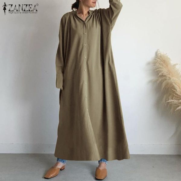 casual dresses womens solid loose kaftan vestidos plus size autumn shirt zanzea office maxi dress o neck robe femme s-5xl, Black;gray
casual dresses womens solid loose kaftan vestidos plus size autumn shirt zanzea office maxi dress o neck robe femme s-5xl, Black;gray