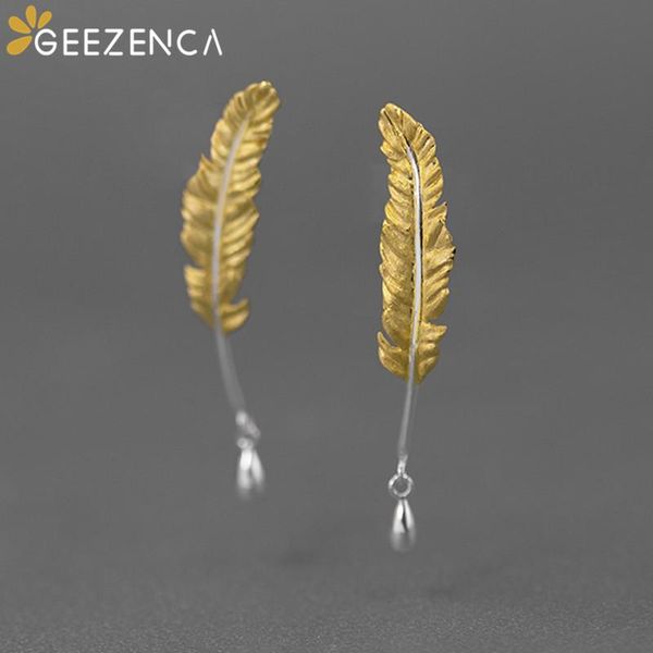 original design 925 sterling silver feather pen stud earrings fine jewelry for women 2021 christmas year gift party, Golden;silver
original design 925 sterling silver feather pen stud earrings fine jewelry for women 2021 christmas year gift party, Golden;silver