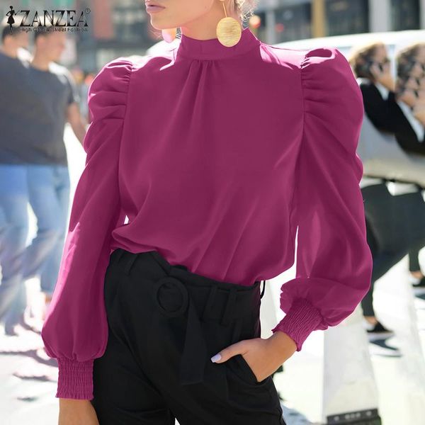 women's blouses & shirts stylish puff sleeve women ol style 2022 casual solid bow blusas female turtleneck tunic chemise, White
women's blouses & shirts stylish puff sleeve women ol style 2022 casual solid bow blusas female turtleneck tunic chemise, White