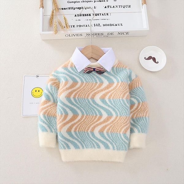 ins baby boys sweater 2 7 years old autumn winter childrens mohair shirt collar wave pattern kids sweaters, Blue
ins baby boys sweater 2 7 years old autumn winter childrens mohair shirt collar wave pattern kids sweaters, Blue