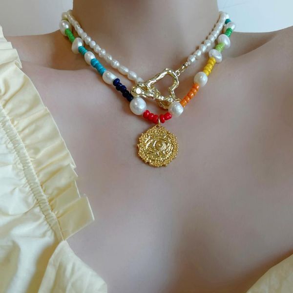 chains lifefontier vintage natural freshwater pearl choker necklaces for women heart pendant colorful beaded chain necklace jewelry, Silver
chains lifefontier vintage natural freshwater pearl choker necklaces for women heart pendant colorful beaded chain necklace jewelry, Silver