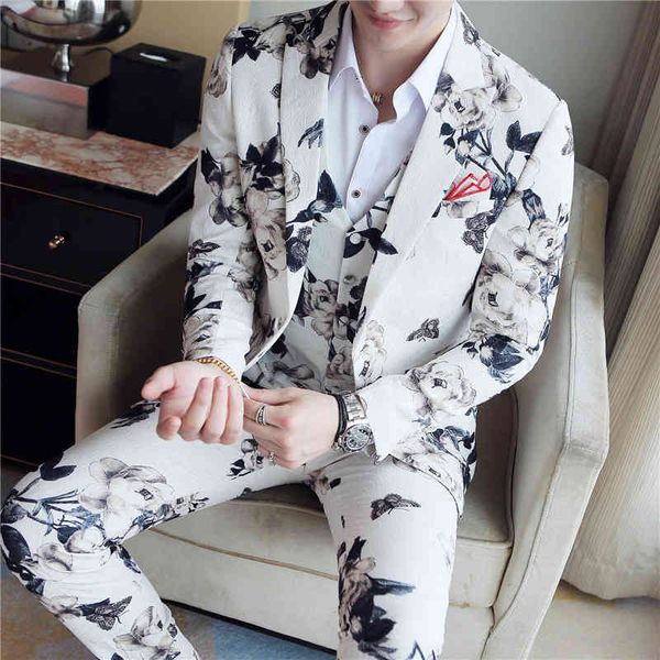 men's casual high-end brand men's wear, bridegroom's fashion printing suit, wedding drs, banquet perforce suit (et, vt, trous, White;black
men's casual high-end brand men's wear, bridegroom's fashion printing suit, wedding drs, banquet perforce suit (et, vt, trous, White;black