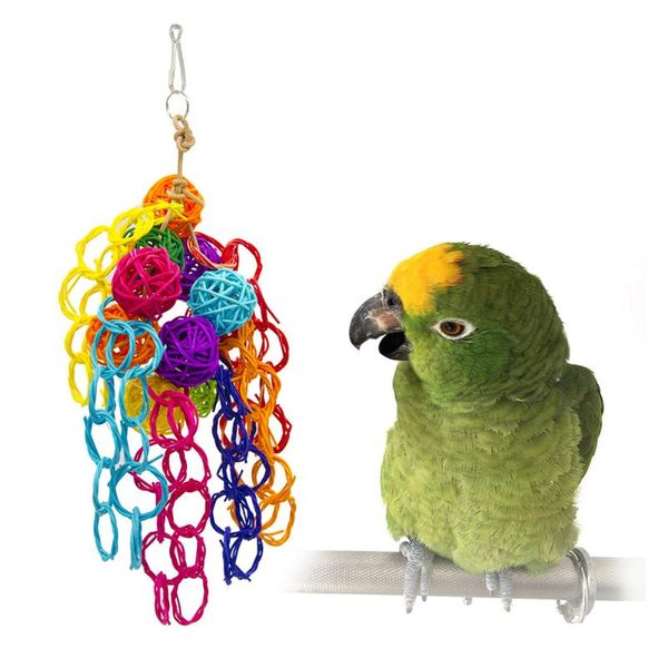 other bird supplies string chewing bite colourful pet rattan ball safe funny toy rope gift pu leather hanging parrot
other bird supplies string chewing bite colourful pet rattan ball safe funny toy rope gift pu leather hanging parrot
