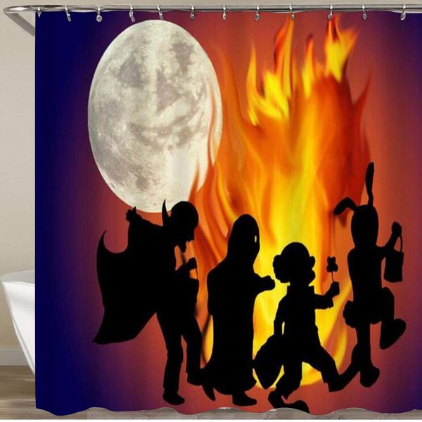 shower curtain,halloween mask fire moon,polyester fabric waterproof bath curtains hooks included - 72 x 72 inches
shower curtain,halloween mask fire moon,polyester fabric waterproof bath curtains hooks included - 72 x 72 inches