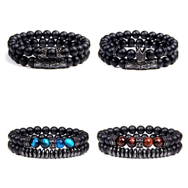 charm bracelets black onyx beads bracelet men homme tiger eye metal crown male couples friendship bangles sets, Golden;silver
charm bracelets black onyx beads bracelet men homme tiger eye metal crown male couples friendship bangles sets, Golden;silver