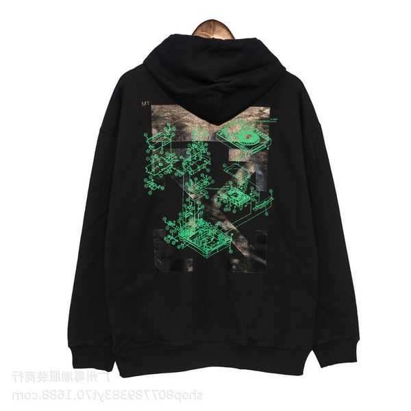 new winter autumn ow and off back arrow green printed hoodie terry cotton loose casual unisex, Black
new winter autumn ow and off back arrow green printed hoodie terry cotton loose casual unisex, Black