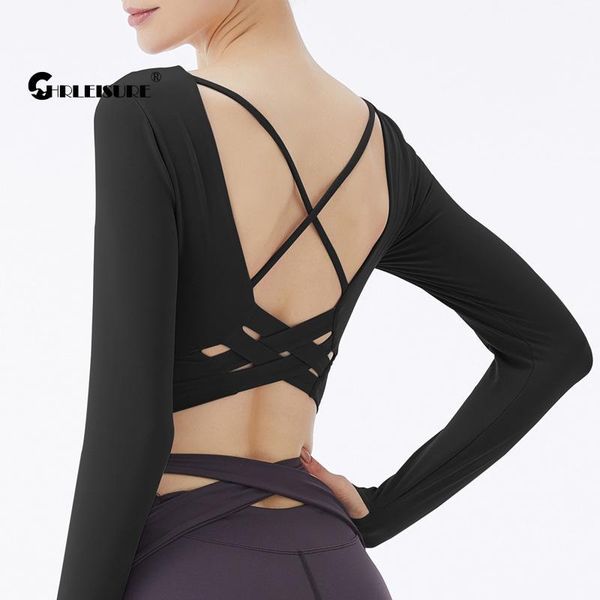 hollow sports with chest pad cross shoulder straps yoga blouses breathable quick dry elasticity gym long sleeve outfit
hollow sports with chest pad cross shoulder straps yoga blouses breathable quick dry elasticity gym long sleeve outfit
