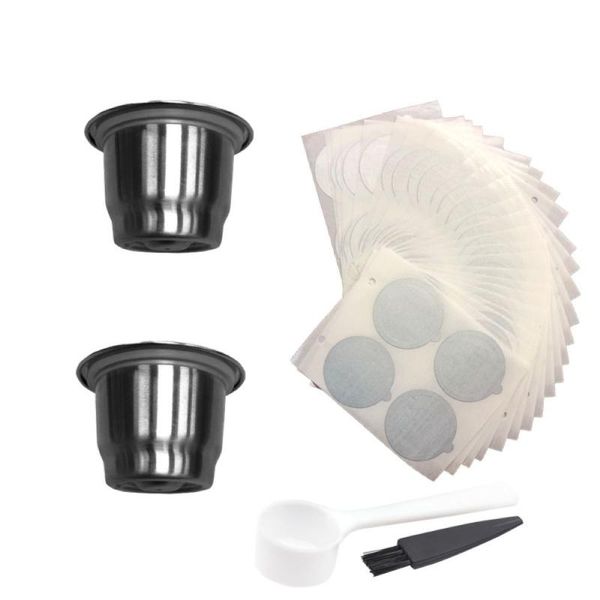 coffee filters reusable nestle cup stainless steel / plastic shell filter with 100pcs aluminum foil lid
coffee filters reusable nestle cup stainless steel / plastic shell filter with 100pcs aluminum foil lid