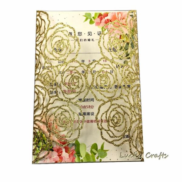 greeting cards 100pcs glitter paper elegant laser cut rose wedding invitation customizable pocket cover for bridal shower invite gift
greeting cards 100pcs glitter paper elegant laser cut rose wedding invitation customizable pocket cover for bridal shower invite gift