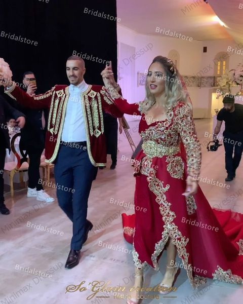 luxury karakou algeria evening dresses with crystal beaded elegant long sleeve dubai abaya muslim prom dress red split kaftan formal party g, Black;red
luxury karakou algeria evening dresses with crystal beaded elegant long sleeve dubai abaya muslim prom dress red split kaftan formal party g, Black;red