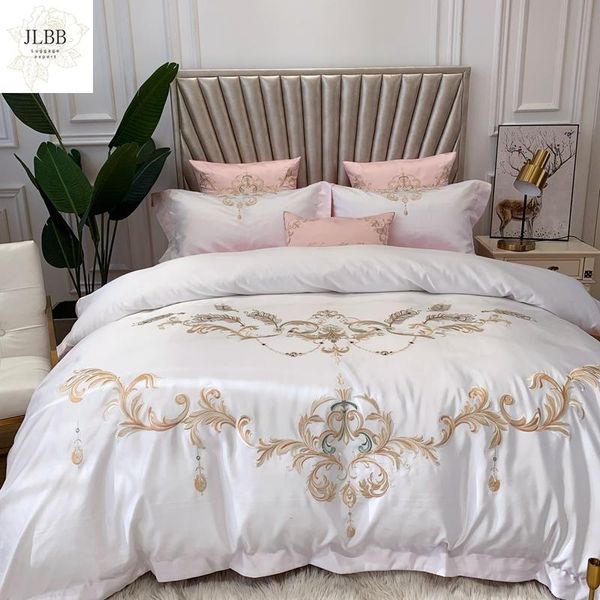 bedding sets white luxury european royal gold embroidery 60s satin silk cotton set king duvet cover bed sheet pillowcases
bedding sets white luxury european royal gold embroidery 60s satin silk cotton set king duvet cover bed sheet pillowcases