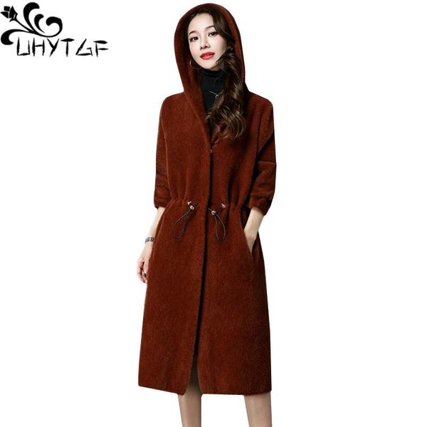 women's sweaters uhytgf s-5xl waterproof mink cashmere sweater coat winter women sheep sheared hooded slim lady autumn long coa, White;black
women's sweaters uhytgf s-5xl waterproof mink cashmere sweater coat winter women sheep sheared hooded slim lady autumn long coa, White;black