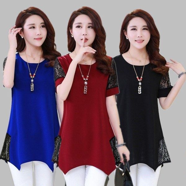 women's t-shirt mom summer short-sleeved plus size 40-70 years middle-aged chiffon loose short sleeves, White
women's t-shirt mom summer short-sleeved plus size 40-70 years middle-aged chiffon loose short sleeves, White