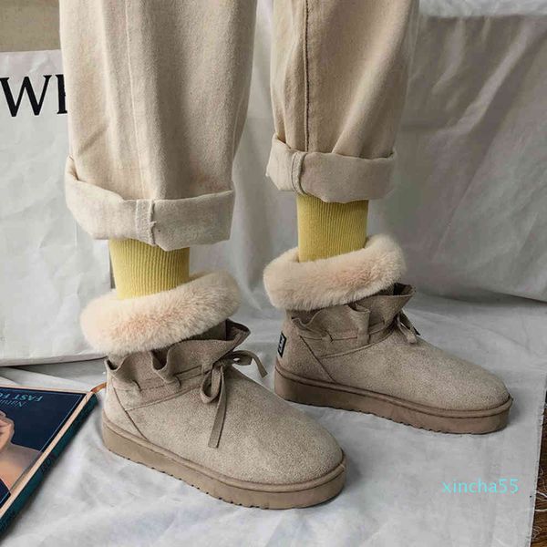 thickened warm snow boots women's net red winter plush warm shoes with one foot outside wearing bread cotton shoes, Black
thickened warm snow boots women's net red winter plush warm shoes with one foot outside wearing bread cotton shoes, Black