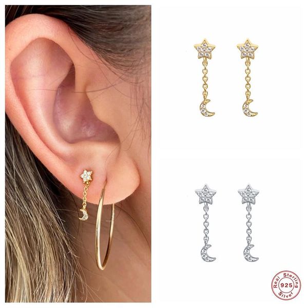 aide 925 sterling silver crystal star moon pendant drop earrings for women small chain tassel dangle fine jewelry gift & chandelier
aide 925 sterling silver crystal star moon pendant drop earrings for women small chain tassel dangle fine jewelry gift & chandelier