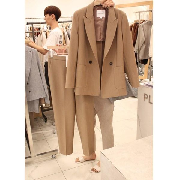 fashion pant suits korean women temperament formal professional business two-piece suit female women's & blazers, White;black
fashion pant suits korean women temperament formal professional business two-piece suit female women's & blazers, White;black