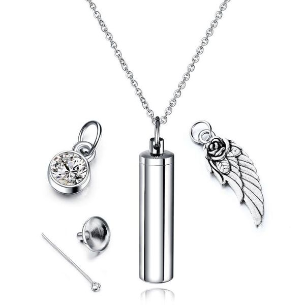 pendant necklaces cylinder commemorative pet ashes necklace stainless steel jewelry gifts 3-gx1519, Silver
pendant necklaces cylinder commemorative pet ashes necklace stainless steel jewelry gifts 3-gx1519, Silver