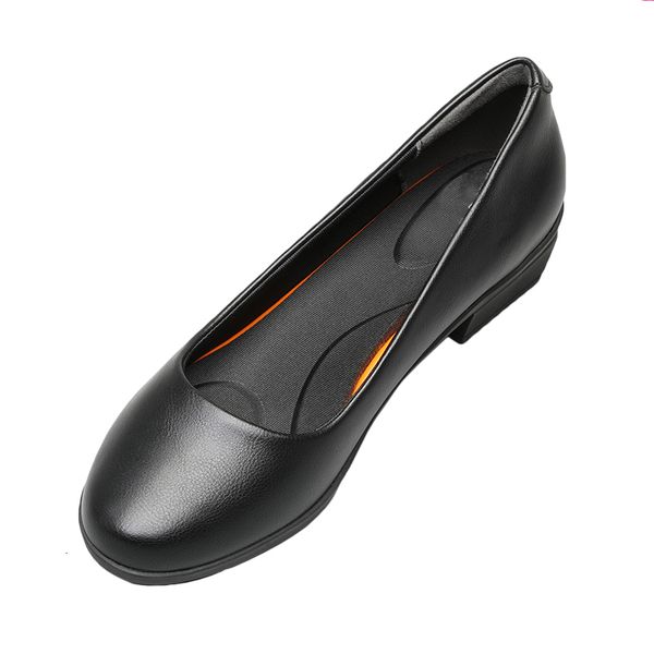 dress shoes black leather women's work sole thick heel round head soft professional antiskid el sg10
dress shoes black leather women's work sole thick heel round head soft professional antiskid el sg10