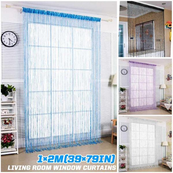 100x200cm shiny tassel flash silver line string curtain window door divider sheer valance treatment home & drapes
100x200cm shiny tassel flash silver line string curtain window door divider sheer valance treatment home & drapes