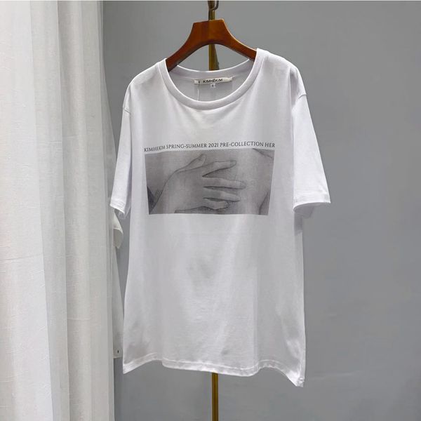 fashion t shirt summer 2021 kimhekim chest one hand loose and slim casual short sleeve korean, White
fashion t shirt summer 2021 kimhekim chest one hand loose and slim casual short sleeve korean, White