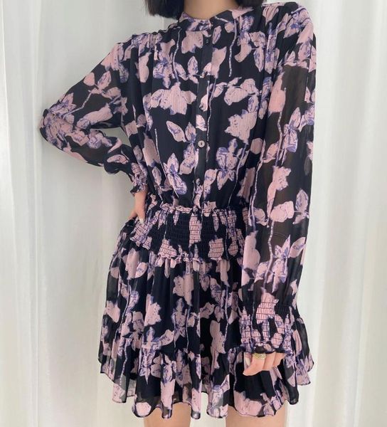 floral print women dress o-neck long sleeve elastic waist lady mini casual dresses, Black;gray
floral print women dress o-neck long sleeve elastic waist lady mini casual dresses, Black;gray