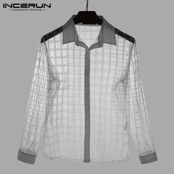 fashion men mesh shirt transparent plaid long sleeve party stage nightclub shirts streetwear chic camisas hombre 2021 men's casual, White;black
fashion men mesh shirt transparent plaid long sleeve party stage nightclub shirts streetwear chic camisas hombre 2021 men's casual, White;black