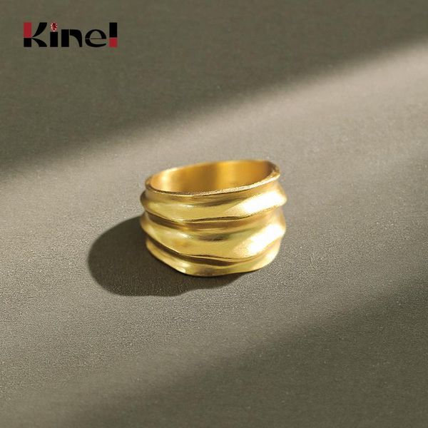 cluster rings kinel real 925 sterling silver for women ins irregular concave wide female finger ring korean fashion jewelry, Golden;silver
cluster rings kinel real 925 sterling silver for women ins irregular concave wide female finger ring korean fashion jewelry, Golden;silver