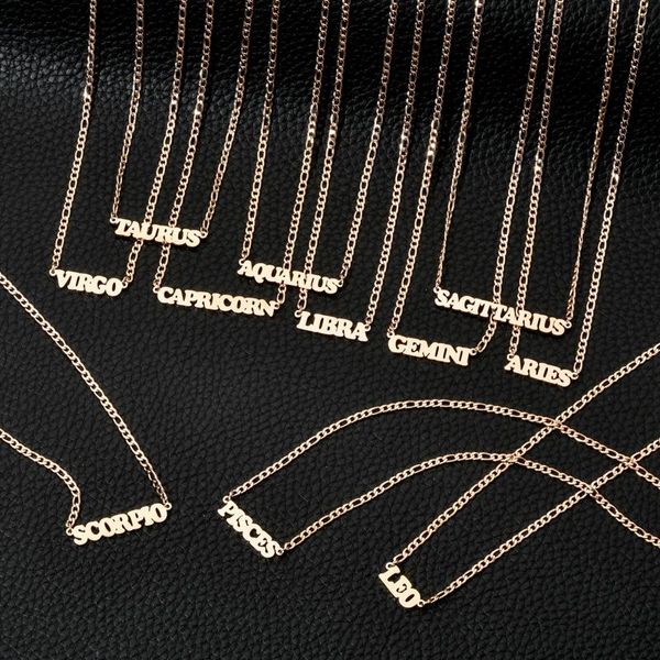 pendant necklaces drop letter 12 constellation pendants stainless steel figaro chain taurus necklace chokers, Silver
pendant necklaces drop letter 12 constellation pendants stainless steel figaro chain taurus necklace chokers, Silver