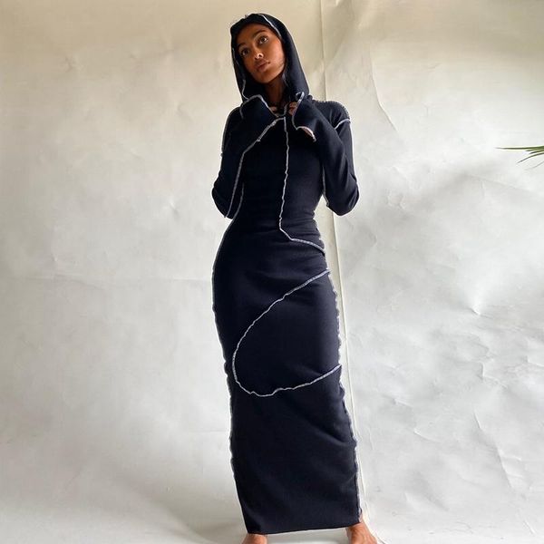 casual dresses spring autumn long sleeve bodycon gothic hooded maxi dress bright line decoration skinny winter women streetwear outfits, Black;gray
casual dresses spring autumn long sleeve bodycon gothic hooded maxi dress bright line decoration skinny winter women streetwear outfits, Black;gray