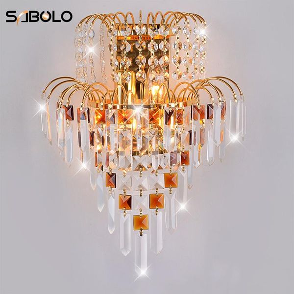 wall lamp crystal gold color k9 living room modern led luxury lights for home lighting
wall lamp crystal gold color k9 living room modern led luxury lights for home lighting