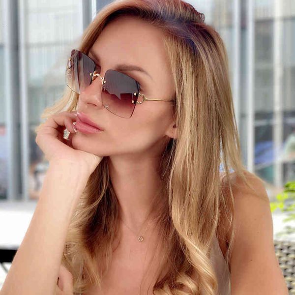 sunglasses denisa rimless sqaure womens brand designer 2021 fashion frameless glasses uv shades for women g50220, White;black
sunglasses denisa rimless sqaure womens brand designer 2021 fashion frameless glasses uv shades for women g50220, White;black