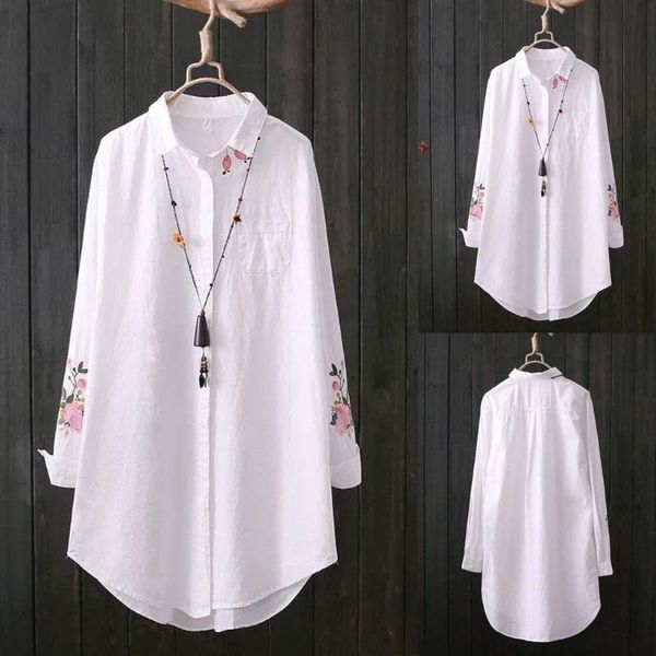 blouse women casual solid embroidery shirt long sleeve loose pocket blusas summer clothes white women's blouses & shirts
blouse women casual solid embroidery shirt long sleeve loose pocket blusas summer clothes white women's blouses & shirts