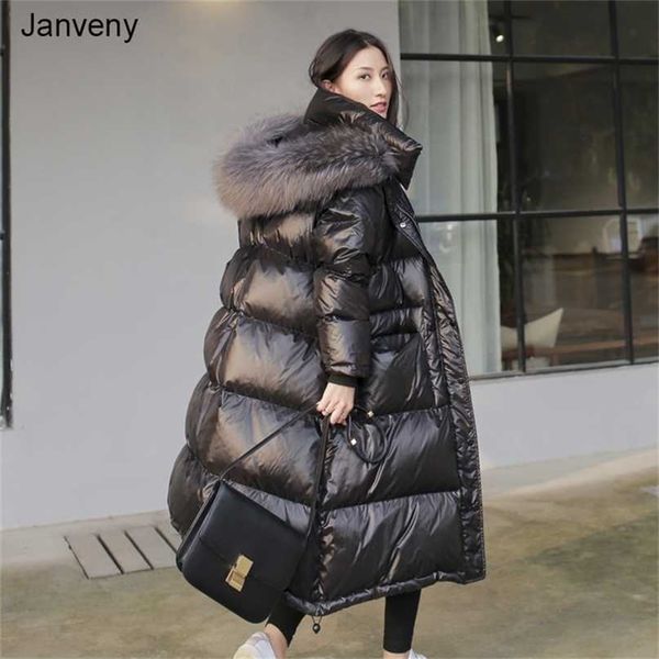 janveny long down jacket women winter black loose real raccoon fur hooded fashion waterproof female duck puffer coat 211216
janveny long down jacket women winter black loose real raccoon fur hooded fashion waterproof female duck puffer coat 211216