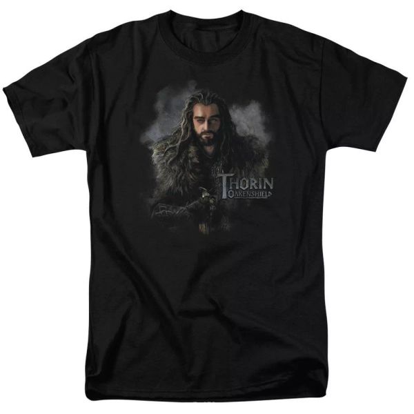 

the hobbit thorin oakenshield "black" color t-shirt sizes s-3x new, White;black