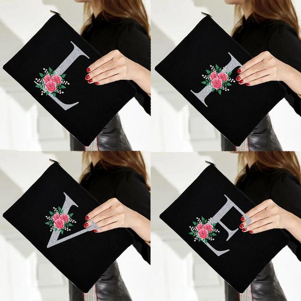 cosmetic bags & cases flowers silver alphabet women canvas bag fashion makeup pouch zipper travel toiletries lipstick storage gift
cosmetic bags & cases flowers silver alphabet women canvas bag fashion makeup pouch zipper travel toiletries lipstick storage gift