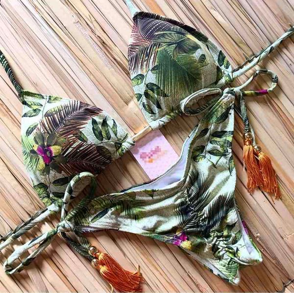 plant print swimsuit women brazilian bikini set bandeau swimwear female hollow out bathing suit micro 2 piece suit, White;black
plant print swimsuit women brazilian bikini set bandeau swimwear female hollow out bathing suit micro 2 piece suit, White;black