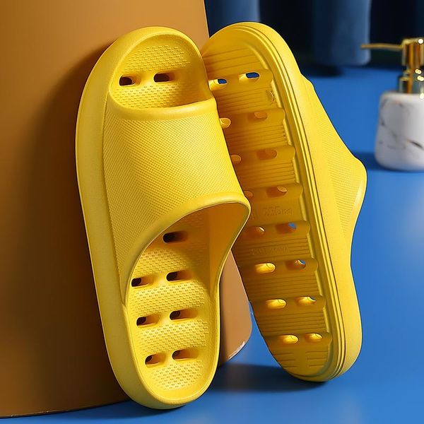 slippers 4.5cm women thick platform slides hollow quick-drying summer beach eva soft sole sandals men indoor bathroom shoes, Black 
slippers 4.5cm women thick platform slides hollow quick-drying summer beach eva soft sole sandals men indoor bathroom shoes, Black