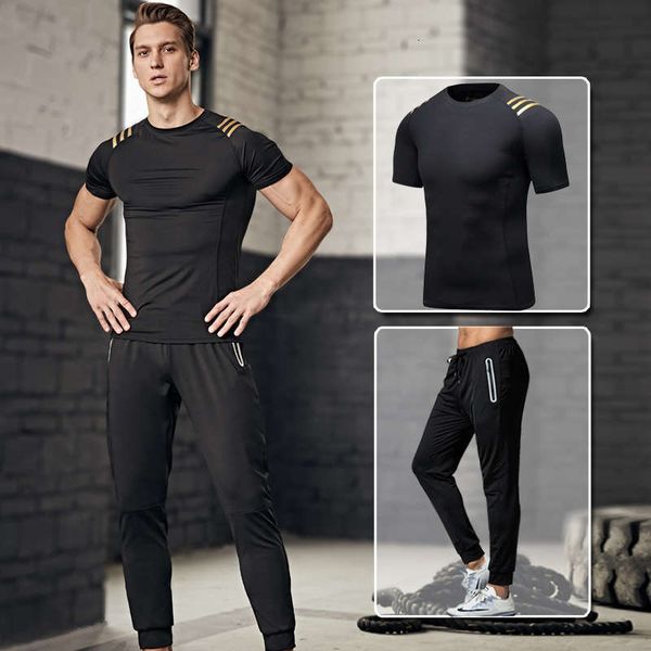 men's fitness summer tracksuits wear gym sports t-shirt short sleeve two-piece light weight suit, Gray
men's fitness summer tracksuits wear gym sports t-shirt short sleeve two-piece light weight suit, Gray